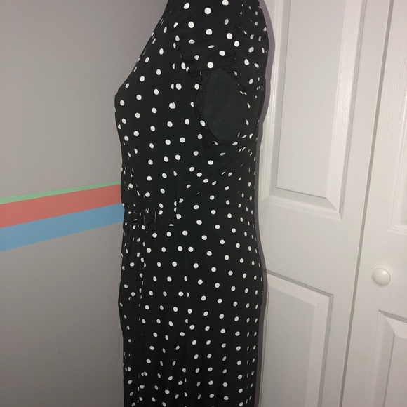 Alfani Black with white polka dot wrap dress - Picture 3 of 8
